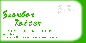 zsombor kolter business card